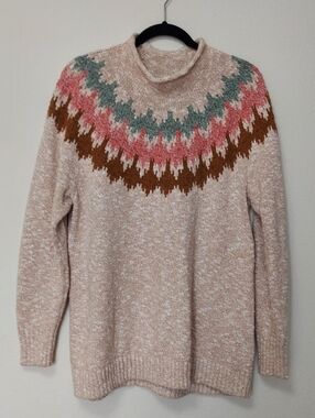 L.L. Bean Plus Size 1X Cozy Nordic  Fair Isle